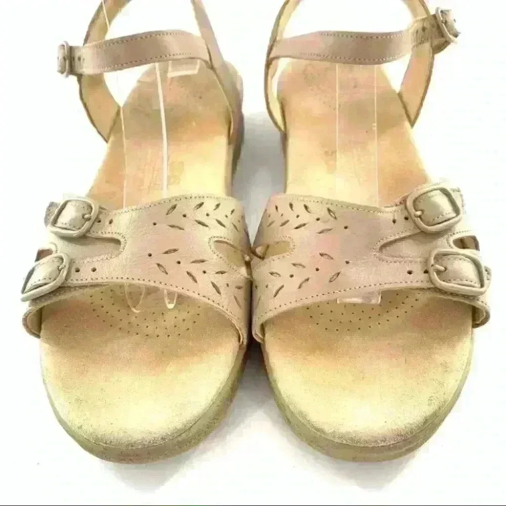 Sas sandals Dua quarter strap 9 N taupe leather Grannycore comfort orthopedic